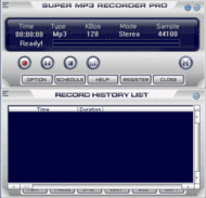 Super Mp3 Recorder Professional screenshot